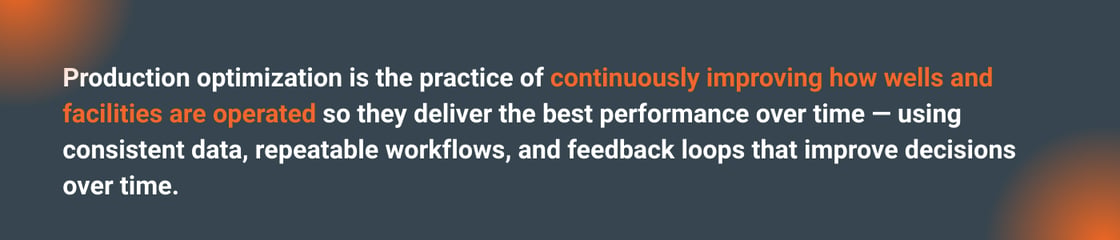 what production optimization means in oil and gas